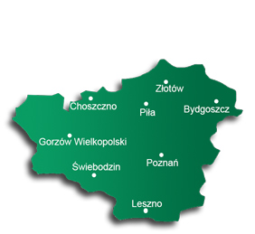Piła, Choszczno, Bydgoszcz, Gorzów Wielkopolski, Poznań, Świebodzin